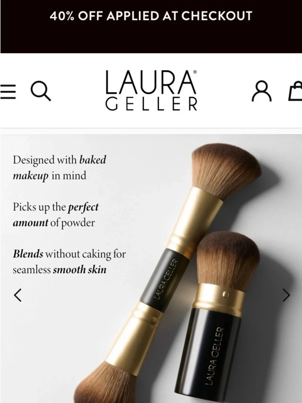 Laura Geller Face it All 2 Piece Double-Ended Makeup Brush Set